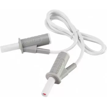 VOLTCRAFT Īpaši elastīgs drošības mērīšanas vads [4 mm lamella plug - 4 mm lamella plug] 0,75 m Balts MSB-501 10 A (VC-8063515)