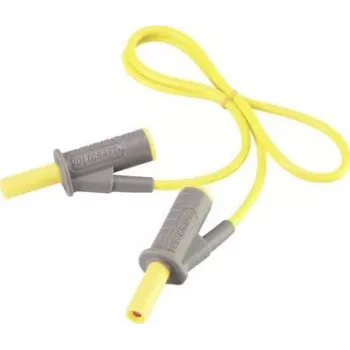 VOLTCRAFT Īpaši elastīgs drošības mērīšanas vads 4 mm lamelas spraudnis uz 4 mm lamelas spraudni 0,5 m dzeltens MSB-501 10 A VC-8063450