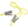 VOLTCRAFT Īpaši elastīgs drošības mērīšanas vads 4 mm lamelas spraudnis uz 4 mm lamelas spraudni 0,5 m dzeltens MSB-501 10 A VC-8063450