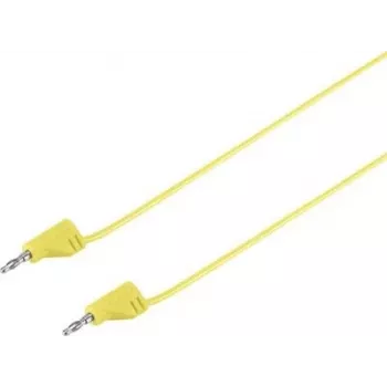 VOLTCRAFT Ļoti elastīgs mērīšanas vads [Lameļu kontaktdakša 2 mm - Lameļu kontaktdakša 2 mm] 0,6 m dzeltens MSB-200 2,2 A (VC-8557690)