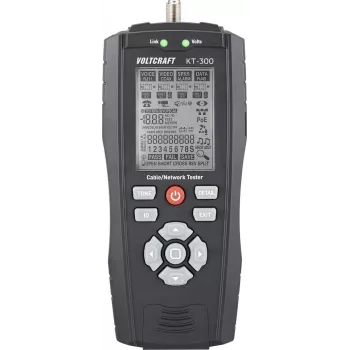 VOLTCRAFT KT-300 kabeļu testeris VC-17497100 telekomunikācijām un tīkliem