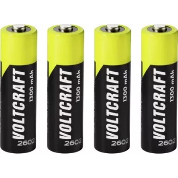 VOLTCRAFT Mignon AA NiMH akumulatori 1300 mAh 1.2 V Ready to Use 4 gab. (VC-17275445)