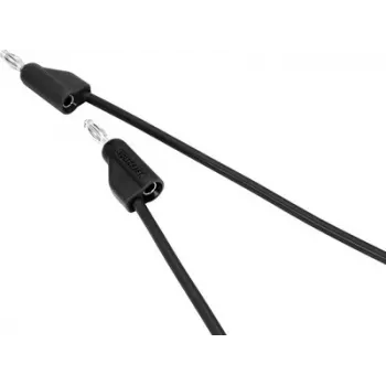 VOLTCRAFT MSB-100 melns 1m testa vads 4mm banānu spraudnis uz 4mm banānu spraudni CAT III 1000V CAT IV 600V 19A VC-15443090