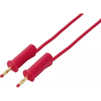 VOLTCRAFT MSB-132 1m sarkans mērīšanas vads 4mm kontaktdakša uz 4mm kontaktdakšu 10A 1000V CAT II VC-18709980