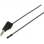 Voltcraft MSL-315 melnais mērīšanas vads, 4 mm banānu spraudnis uz 0,64 mm ligzdu, 1 m, 1 A, 30 V AC/60 V DC VC-17182175