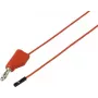 Voltcraft MSL-315 sarkans mērīšanas vads, 4 mm drošības kontaktdakša uz 0,64 mm drošības ligzdu, 1 m, kaudzējams, 60 V DC, 1 A VC-17182170