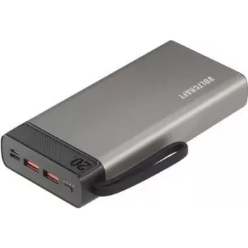 VOLTCRAFT PB-20-PD3.0 pārnēsājamais akumulators 20000 mAh Power Delivery LiPo pelēks-melns VC-12918120