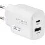VOLTCRAFT UC-30W001 GaN USB sienas lādētājs 30W, 1x USB-C PD 3.0 + 1x USB-A Quick Charge, balts VC-17942310