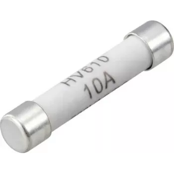 VOLTCRAFT VC-14933145 multimetra drošinātājs, 10 A, 600 V AC/DC, ātrdarbīgs, 6,35 x 31,8 mm, 100 gab.