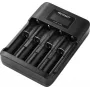 VOLTCRAFT VC-BC-4200 universāls apaļo elementu lādētājs NiMH un Li-Ion baterijām, 4 neatkarīgas ligzdas, LCD displejs, atbalsta AA, AAA, AAAA, 10440, 14500, 16340, 17500, 17670, 18350, 18490, 18650 VC-17665935