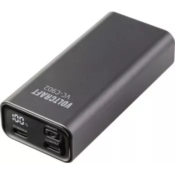 VOLTCRAFT VC-C902 Power Bank 10000 mAh USB PD 3.0 Li-Ion pelēks (matēts) ar statusa displeju VC-17366785