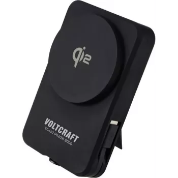 VOLTCRAFT VC-Qi2 PD20W 8000 pārnēsājamais akumulators 8000 mAh Fast Charge LiPo USB-C melns ar statusa displeju (VC-15346515)