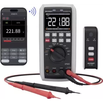 VOLTCRAFT VC925 PV Solar Digitalais Multimetrs True RMS 20000 Counts IP65 CAT III 1500V CAT IV 1000V Bluetooth VC-15361740