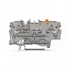 WAGO 2002-1671 2-vadu atslēgšanas un testa spaiļu bloks ar Push-in CAGE CLAMP, pelēks