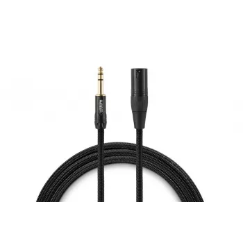 Warm Audio Premier Series XLR vīriešu uz 6,35 mm TRS vīriešu audio kabelis 1,8 m melns