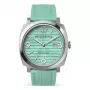 WATCHPEOPLE sieviešu 700986 kvarca analogais pulkstenis ar 45 mm nerūsējošā tērauda korpusu, baltu ciparnīcu un melnu ādas siksniņu