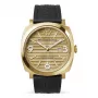WATCHPEOPLE Sieviešu kvarca analogs pulkstenis 700993 45mm sudraba sakausējuma korpuss melns ciparnīca melna mākslīgās ādas siksniņa