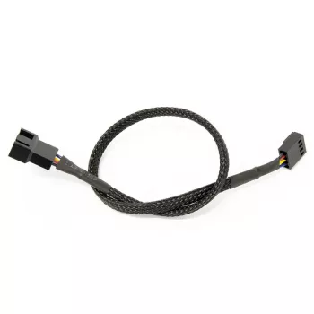 Watercool 4-Pin PWM pagarinājuma kabelis, melns - 30cm