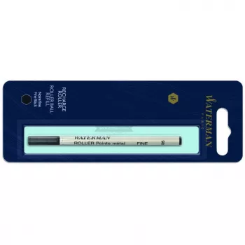 Waterman Rollerball Refill Black Fine – 1 Blister Pack