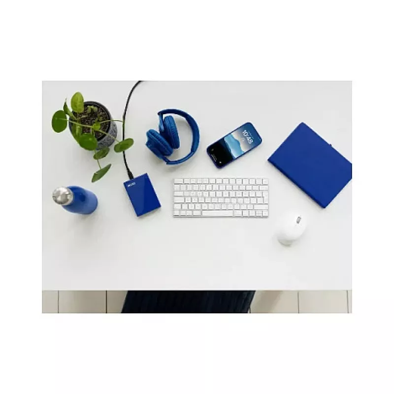 WD My Passport 2TB pārnēsājamais ārējais cietais disks (USB 3.2 Gen 1, Cobalt Blue)
