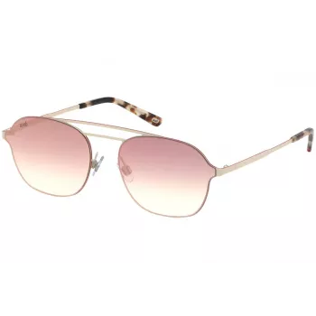 WEB EYEWEAR Men's Sunglasses WE0248-21G Havana Acetate Square Frame Green Polycarbonate Lenses UV400