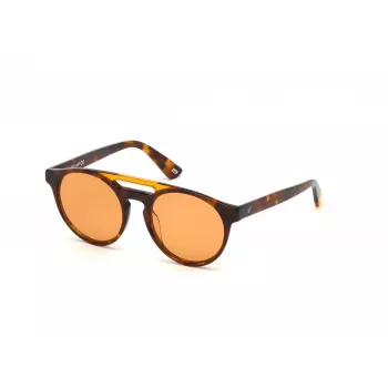 WEB EYEWEAR Unisex WE0262-5156J Rectangular Acetate Sunglasses Havana/Brown Gradient Lens 51/19/145 mm UV400