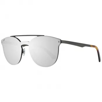 WEB EYEWEAR WE0190-0009C Unisex Saulesbrilles - Ģeometrisks Melns Rāmis Pelēkas Lēcas