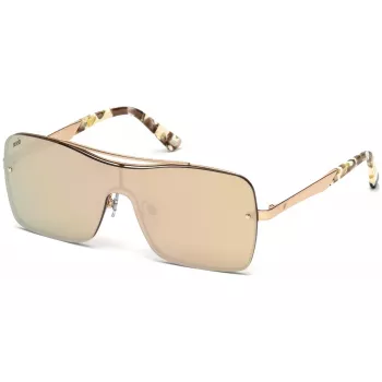 WEB EYEWEAR WE0202-34G Unisex Havana Acetate Saulesbrilles ar Zaļām Polikarbonāta Lēcām UV400