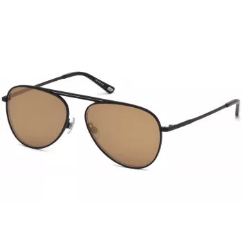 WEB EYEWEAR WE0206-02G Unisex taisnstūra saulesbrilles - Havana acetāta rāmis, zaļas polikarbonāta lēcas, UV400 aizsardzība
