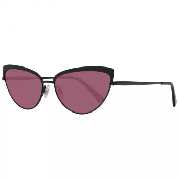 WEB EYEWEAR Women's Square Acetate Sunglasses WE0272-5901Z - Black Frame Grey Lens 59mm