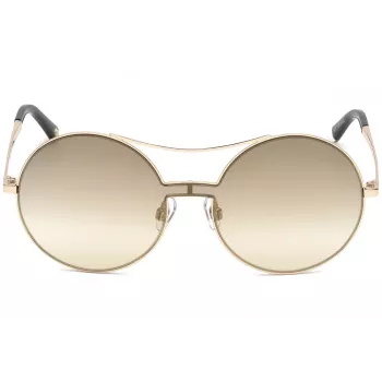 WEB EYEWEAR Sieviešu saulesbrilles WE0211-28G Zelts metāla rāmis Brūnas gradienta lēcas 59mm