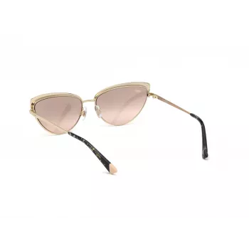 WEB EYEWEAR sieviešu WE0272-5932Z kvadrātveida acetāta saulesbrilles, melns rāmis, pelēkas lēcas, 59mm