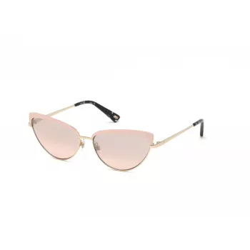 WEB EYEWEAR sieviešu WE0272-5932Z kvadrātveida acetāta saulesbrilles, melns rāmis, pelēkas lēcas, 59mm
