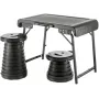 WEDO Camping Set 1 Table and 2 Telescopic Stools NXT Black