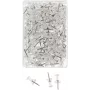 WEDO spraudītes, caurspīdīgas, 100 gab., 12 mm adatas garums, 10 mm galviņas diametrs, caurspīdīgā plastmasas kastītē (54 249)