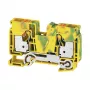 Weidmüller A2C 16 PE spaiļu bloks, A sērija, PUSH IN, 16 mm², zaļš/dzeltens