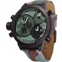 WELDER MAN K29-8004 53mm Analog Quartz Watch Black Dial Leather Strap