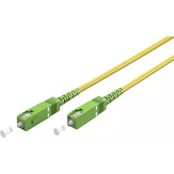 Wentronic Goobay 59641 OS2 vienmoda optiskās šķiedras patch kabelis, SC/APC uz SC/APC, 5 m, dzeltens, LSZH