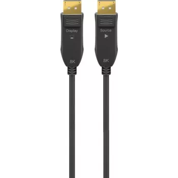 Wentronic Goobay 64869 DisplayPort aktīvais optiskais kabelis 50 m melns