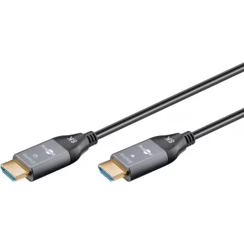 WENTRONIC Goobay 76276 aktīvais optiskais HDMI kabelis AOC 8K - 10 m, HDMI 2.1, 48 Gbps, 8K@60Hz, 4K@120Hz, Dynamic HDR, eARC, VRR, ALLM, HDCP 2.3, melns