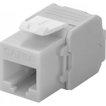 Wentronic Goobay CAT 6a Keystone RJ45 ligzda, neekranēta, 500 MHz, gaiši pelēkbalta (90693)