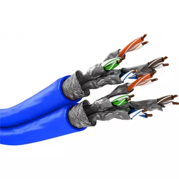 Wentronic Goobay CAT 7A Dupleksa Tīkla Kabelis S/FTP PiMF Zils - Vara Vads CU AWG 22/1 (75716)