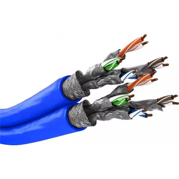 Wentronic Goobay CAT 7A Dupleksa Tīkla Kabelis S/FTP PiMF Zils - Vara Vads CU AWG 22/1 (75716)