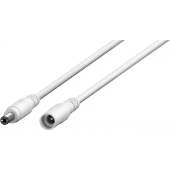 Wentronic Goobay DC pagarinājuma kabelis 10 m balts - 5,5 x 2,1 mm dobais kontaktdakša 76677