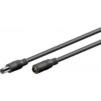 Wentronic Goobay DC pagarinājuma kabelis 5 m, melns, 76671