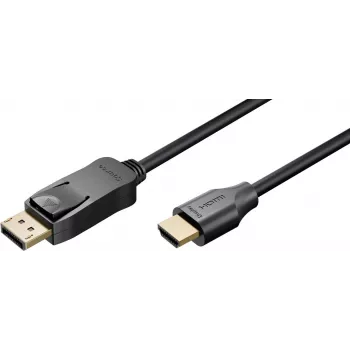Wentronic Goobay DisplayPort uz HDMI kabelis 1,8m 4K@30Hz melns 80525
