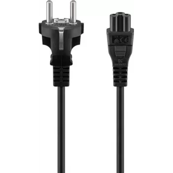 Wentronic Goobay pagarinātāja kabelis, Schuko kontaktdakša uz Schuko ligzdu, 1 m, melns, 16 A, 250 V, H05VV-F 3G1.5, leņķiska kontaktdakša, CE/VDE 57846