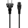 Wentronic Goobay pagarinātāja kabelis, Schuko kontaktdakša uz Schuko ligzdu, 1 m, melns, 16 A, 250 V, H05VV-F 3G1.5, leņķiska kontaktdakša, CE/VDE 57846
