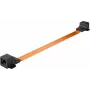 WENTRONIC Goobay RJ45 Window Pass-Through Cable Ultra-Slim 0.25 m, plakans, Gigabit Ethernet, caurspīdīgs/balts 71411