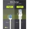 Wentronic Goobay Ultra elastīgs CAT 6A tīkla kabelis Slim U/UTP balts - īpaši īsi savienotāji, 0,5 m 74299